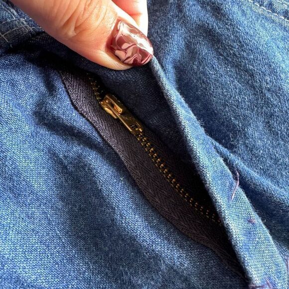 VTG Union Made OshKosh B’Gosh Plaid Flannel Lined Denim Overalls Size 4 - Picture 5 of 12